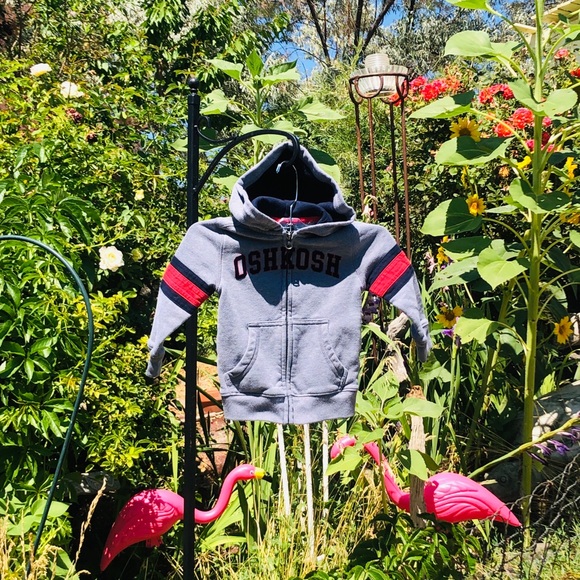 Oshkosh 2T zip up hoodie sweat jacket - Picture 4 of 8